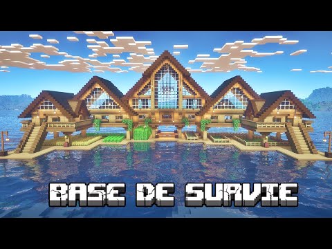 Minecraft BASE DE SURVIE sur l'eau ! TUTORIEL