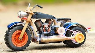 How to Make DIY Toy Motorcycle at Home - Amazing DIY DC Motor Bike