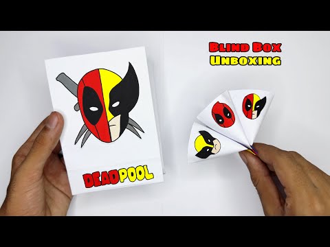 Deadpool & Wolverine Blind Box Unboxing ✨DIY Paper Crafts ❤️💛