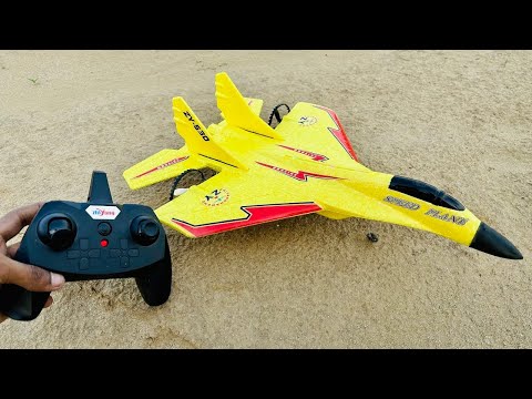 Rc Airplane Yellow Unboxing And Testing #airplane #toys