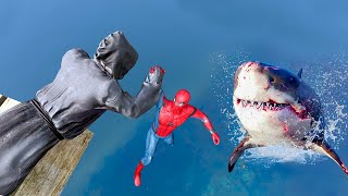 GTA 5 Spiderman VS Ghost Funny Ragdolls & Jumps Fails ep.45 ( euphoria physics )