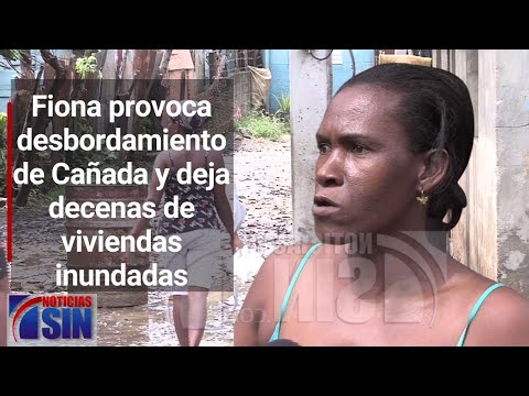 Fiona provoca desbordamiento de Cañada y deja decenas de viviendas inundadas en Peravia
