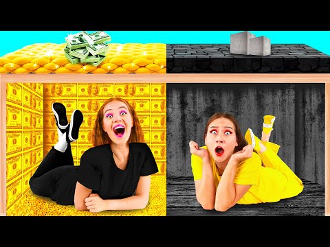 Habitaciones Secretas Bajo la Cama | Rico vs Pobre Gadgets Inteligentes vs Hacks de 4Teen Challenge