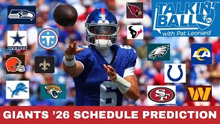 LIVE: Predicting the Giants' ENTIRE 2026 regular season schedule