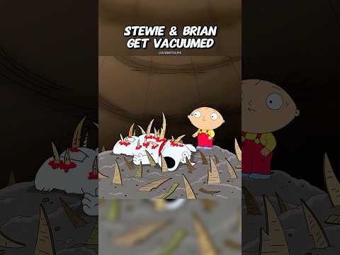 Stewie & Brian Get Vacuumed 🧹 #familyguy #shorts