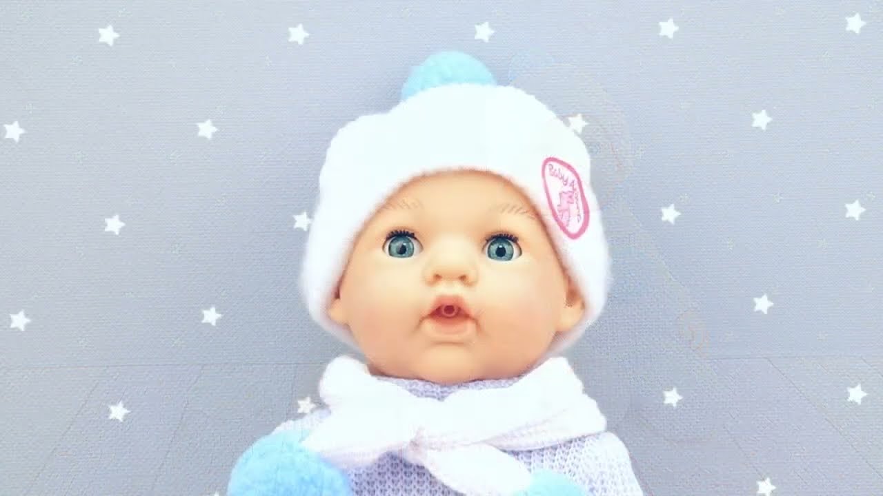 Пупс Lanson Toys в голубом костюмчике с аксессуарами для кормления - видео