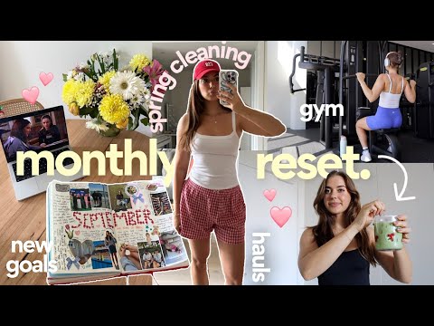 vlog: reset for a new month with me! goals, apartment clear out, workouts, hauls