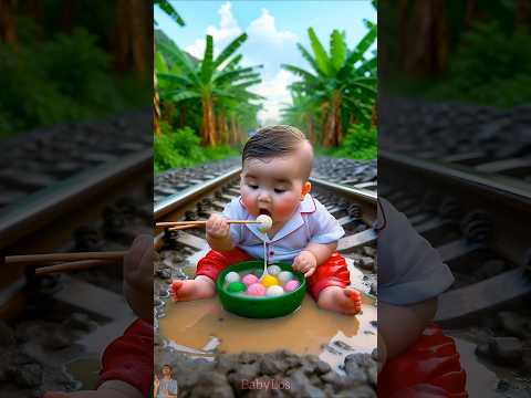 ❤️ Evolution of Baby: Train Attack on Baby for Food Eating #cat #cute #love #shorts BabyLos 43