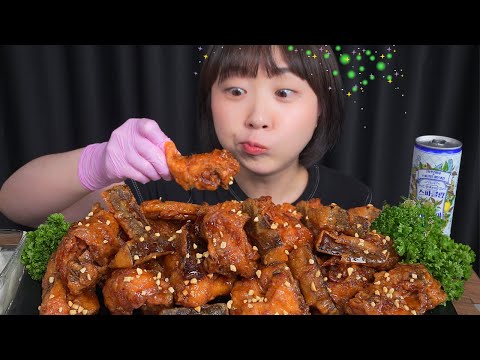 오오옭~~!! BBQ 신메뉴는 사랑입니다🍗 [ 맵소디 ]❤️Mukbang eating show