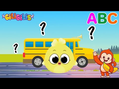 Wheels on the Bus Face 🚌🎶 | Giligilis - Fun Nursery Rhyme for Kids