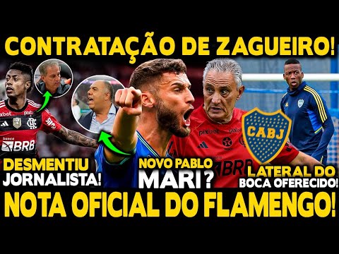 CONTRATAÇÃO DE ZAGUEIRO PORTUGUÊS! NOTA OFICIAL DO FLAMENGO! LATERAL DE SELEÇÃO OFERECIDO! 2° TREINO