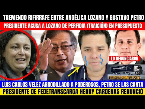 PETRO Y TRAICIÓN DE ANGELIZA LOZANO EN PRESUPUESTO. VELEZ PEINADO POR MENTIR.CARDENAS LO RENUNCIARON