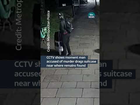 CCTV shows moment man accused of murder drags suitcase near where remains found | ITV News