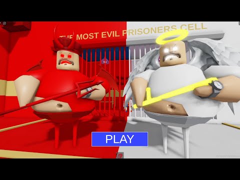 DEMON VS ANGEL BARRY'S PRISON RUN! (OBBY) #roblox #scaryobby