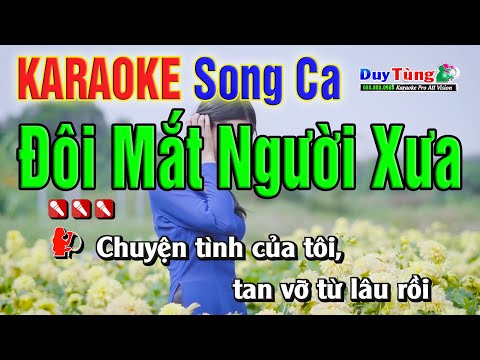 Karaoke || Đôi Mắt Người Xưa – Song Ca || Nhạc Sống Duy Tùng