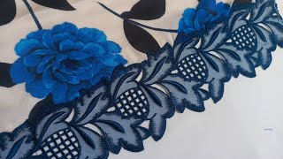 How to attach embroidery lace in shirt|How to attach embroidery patch in shirt