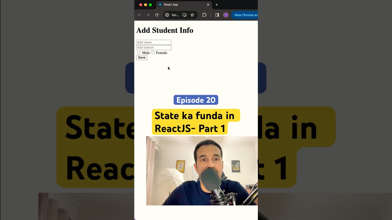 ReactJS me State kya hoti hai? 😀 #reactjs #reactjstutorial