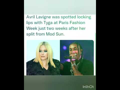 Avril Lavigne was spotted locking lips with Tyga at Paris Fashion Week