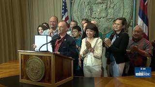 YouTube video thumbnail: Green Signs Law Raising pay for Hawaii Public School Teachers