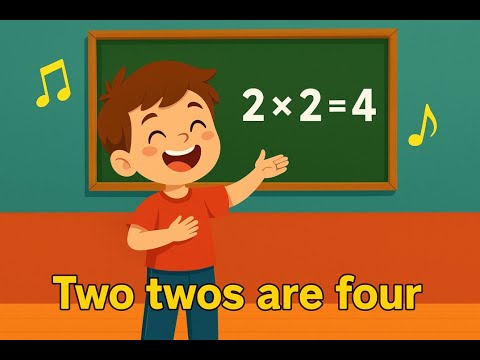 Table of 2, Rhythmic table of 2, Learn Multiplication Table of 2 x 1 = 2, 2 Times Table, Kidstart Tv