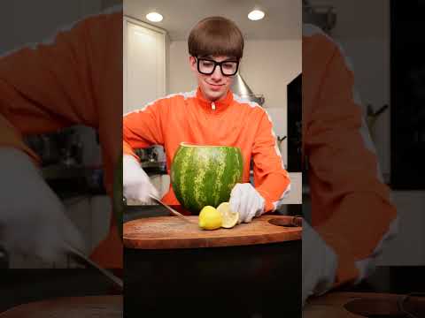 Making watermelon sorbet