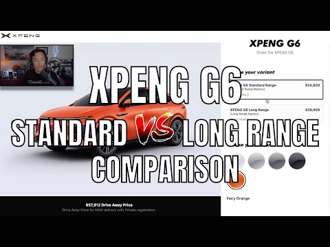 Xpeng G6 Standard Range vs Long Range Comparison Price Specs Australia