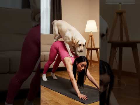 Yoga with My Dog = Happiness Guaranteed ❤️ #goldenretriever #goldenretreiver #puppy #funny