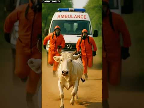 White calf got covered with Centipedes save by rescue team #humanity #cow #rescueanimals