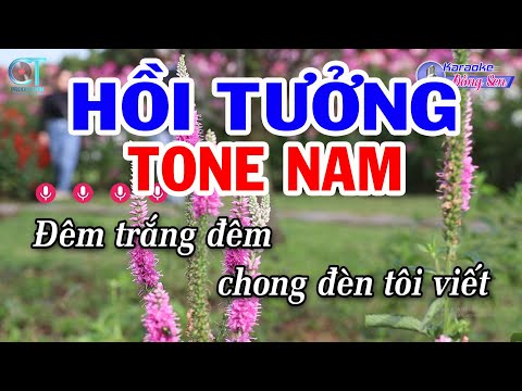 Karaoke Hồi Tưởng Tone Nam ( Dm ) Nhạc Sống Mới || Karaoke Đồng Sen