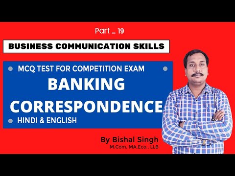 Correspondence With Banks – Business Communication