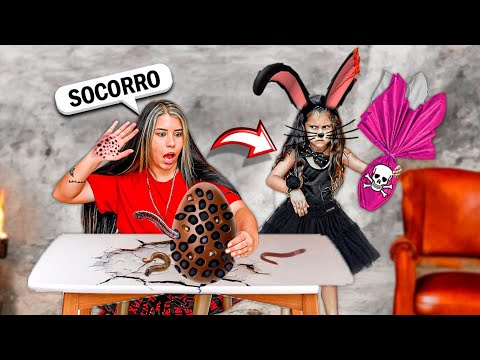 LAYRA VIROU UMA COELHA MALVADA PARA ASSUSTAR A LARISSA NA PÁSCOA!!