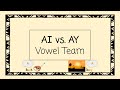 Choosing Between AI and AY Vowel Teams
