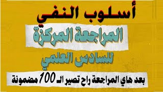 🔴أسلوب النفي 🔺بطريقة مبتكرة جديدة🔻 المنهج الجديد : دفعة 👀 2024