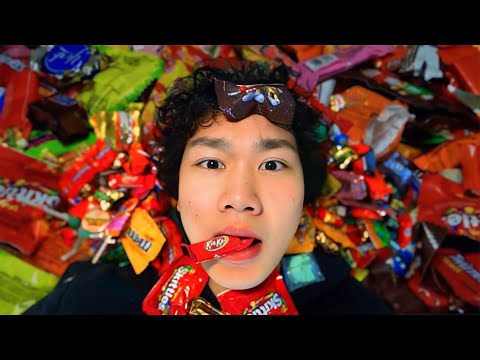 Eating 30,000 Calories Of Halloween Candy In 24 Hours Challenge