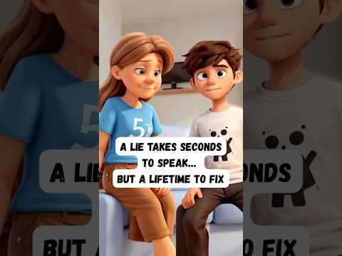 A lie takes seconds to speak… but a lifetime to fix #aianimation #motivationalvideo #viralstory