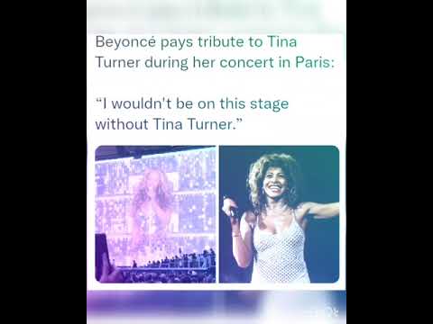 Beyoncé pays tribute to Tina Turner during her concert in Paris: