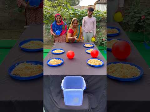 Big ball roll & Chwmine eat Challenge #shorts #game