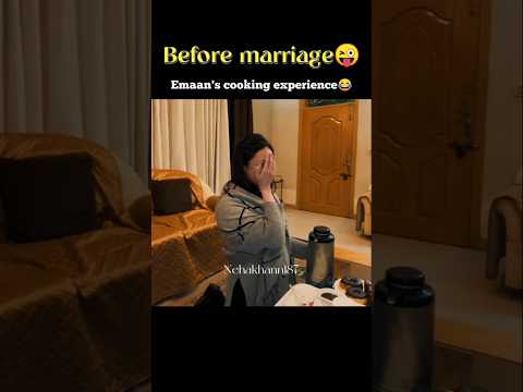 Emaan's cooking experience😂before nd after marriage😍 #rajabfamily #shorts #youtubeshorts #yt