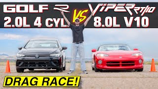 VW Golf R vs Dodge Viper: Does Today's Hot Hatch Beat Yesterday's Supercar in a Drag Race?