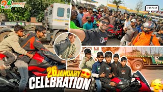 Ya kya hogaya Republic Day Ride pai 😨 Huge Crowd + Reaction to Superbikes 🔥