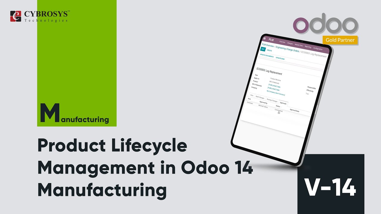 Product Life cycle Management in Odoo 14 Manufacturing | 29.01.2021

Manufacturing operations in the company should be an up to date process and should be able to process with any adaptable ...