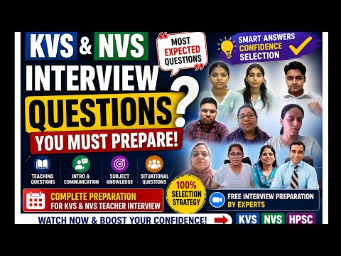 FREE KVS NVS Teacher Interview Class | Live Zoom Session | Crack Your Interview