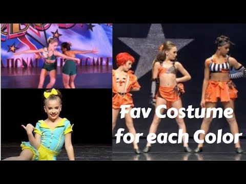 My Favourite Dance Moms Costume for each Color