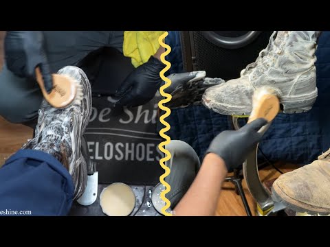 CAN’T SLEEP!? WATCH THIS UNBELIEVABLE BOOT TRANSFORMATION!!! | Angelo Shoe Shine ASMR
