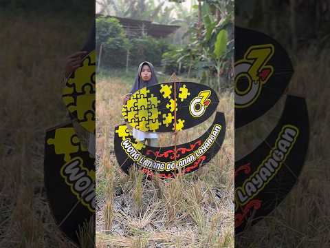 Bocil Pamer Layangan Pegon Ceper Zulfa Lanang Ukuran Jumbo #layangan #pegonceper #bocil #sombong