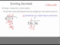 Dividing Decimals by Whole Numbers