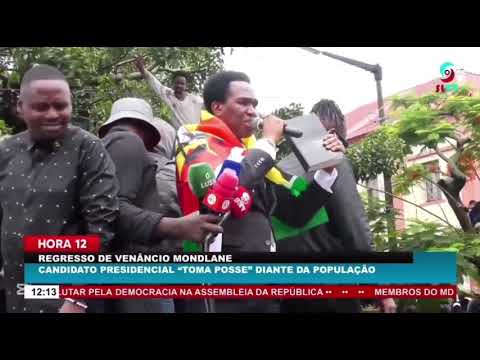 VENÂNCIO MONDLANE TOMA POSSE DIANTE DA POPULAÇÃO