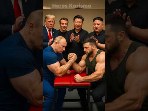 Whoโs Stronger? Putin vs Zelensky in a Savage Arm Wrestling Battle!