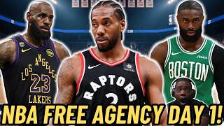 KAWHI RESIGNS WITH THE TORONTO RAPTORS! LeBron& Jaylen Brown LEAVING? NBA Free Agency Day 1 LIVE!