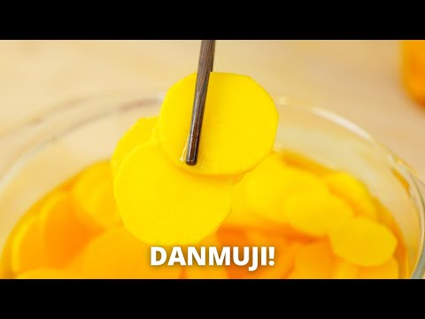 NO KUNYIT NO PEWARNA! danmuji alias acar lobak korea! 단무지